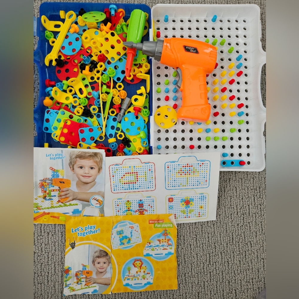 Toy Electric Drill Puzzle Play Set Montessori STEM